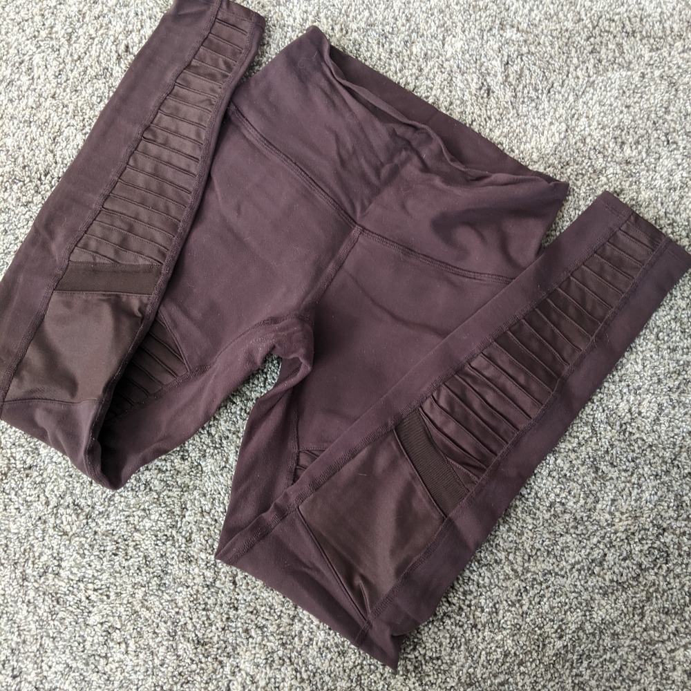 Alo Moto Leggings Chocolate Brown Small